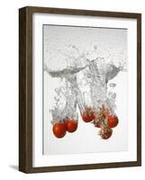 Tomatoes Falling into Water-Kr?ger & Gross-Framed Photographic Print