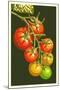 Tomatoes-Lantern Press-Mounted Art Print