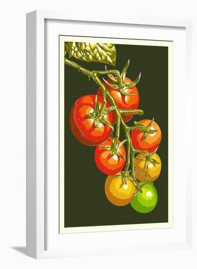 Tomatoes-Lantern Press-Framed Art Print