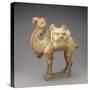 Tomb Figure of a Camel, Carrying Saddle Bags in the Form of Grotesque Faces, Chinese, Tang…-null-Stretched Canvas