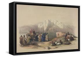 Tomb of Aaron, from 'The Holy Land', Engraved by Louis Haghe (1806-85)-David Roberts-Framed Stretched Canvas