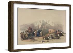 Tomb of Aaron, from 'The Holy Land', Engraved by Louis Haghe (1806-85)-David Roberts-Framed Giclee Print