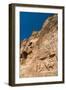 Tomb of Ataxerxes I and carved relief below, Naqsh-e Rostam Necropolis, near Persepolis, Iran, Midd-James Strachan-Framed Photographic Print