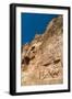 Tomb of Ataxerxes I and carved relief below, Naqsh-e Rostam Necropolis, near Persepolis, Iran, Midd-James Strachan-Framed Photographic Print