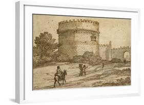 Tomb of Cecilia Metella-Claude Lorraine-Framed Giclee Print