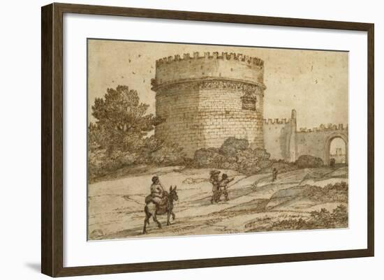 Tomb of Cecilia Metella-Claude Lorraine-Framed Giclee Print