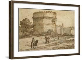 Tomb of Cecilia Metella-Claude Lorraine-Framed Giclee Print