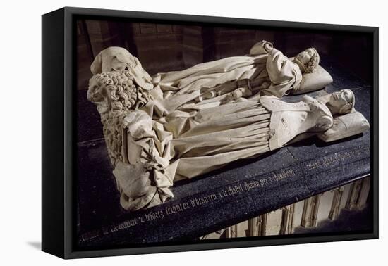 Tomb of Charles I of Bourbon and His Wife Agnes of Burgundy-Jacques Morel-Framed Stretched Canvas