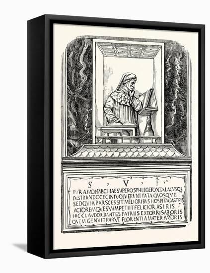 Tomb of Dante at Ravenna-null-Framed Stretched Canvas