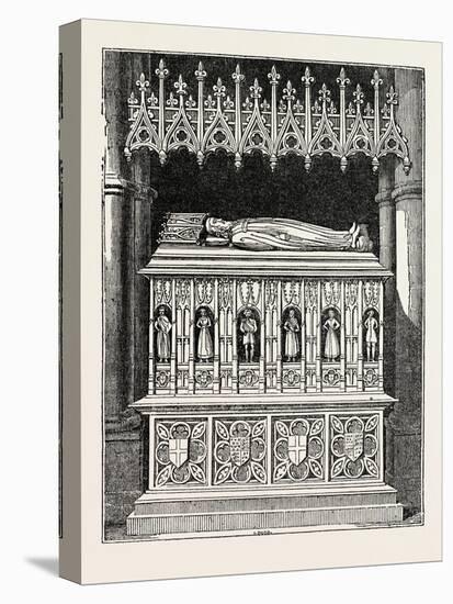 Tomb of Edward II in Gloucester Cathedral-null-Stretched Canvas