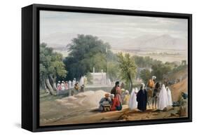 Tomb of Emperor Babur, Kabul, First Anglo-Afghan War 1838-1842-James Atkinson-Framed Stretched Canvas