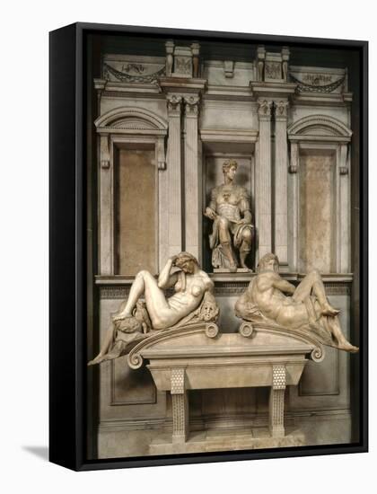 Tomb of Giuliano De' Medici, 1520-34-Michelangelo Buonarroti-Framed Stretched Canvas