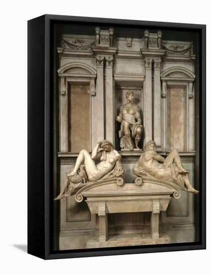 Tomb of Giuliano De' Medici, 1520-34-Michelangelo Buonarroti-Framed Stretched Canvas