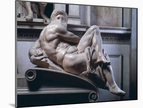 Tomb of Giuliano De' Medici, Detail of Day, 1520-33-Michelangelo Buonarroti-Mounted Giclee Print