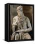 Tomb of Giulio II: Moses, by Buonarroti Michelangelo, 1513, 16th Century, Marble-Michelangelo Buonarroti-Framed Stretched Canvas