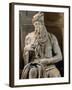 Tomb of Giulio II: Moses, by Buonarroti Michelangelo, 1513, 16th Century, Marble-Michelangelo Buonarroti-Framed Photographic Print