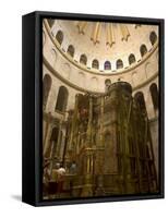 Tomb of Jesus Christ, Church of the Holy Sepulchre, Old Walled City, Jerusalem, Israel-Christian Kober-Framed Stretched Canvas