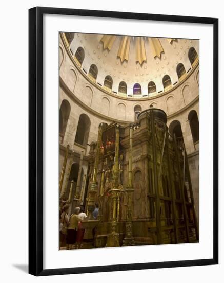 Tomb of Jesus Christ, Church of the Holy Sepulchre, Old Walled City, Jerusalem, Israel-Christian Kober-Framed Photographic Print