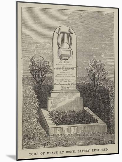 Tomb of Keats at Rome, Lately Restored-null-Mounted Giclee Print