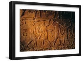 Tomb of Kheruf, Steward of Tiye, Stick Fighting with Papyrus Stalks; 18Th Dynasty. Va…, 1995 (Photo-Kenneth Garrett-Framed Giclee Print