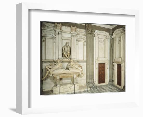 Tomb of Lorenzo De' Medici, 1524-1534-Michelangelo Buonarroti-Framed Giclee Print