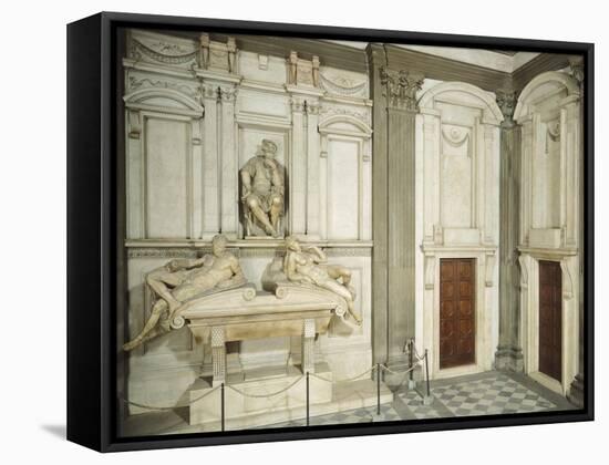 Tomb of Lorenzo De' Medici, 1524-1534-Michelangelo Buonarroti-Framed Stretched Canvas