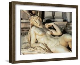 Tomb of Lorenzo De Medici, Detail of Dawn-Michelangelo Buonarroti-Framed Giclee Print