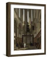 Tomb of Michiel De Ruyter in the Nieuwe Kerk, Amsterdam-Emanuel de Witte-Framed Art Print