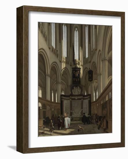 Tomb of Michiel De Ruyter in the Nieuwe Kerk, Amsterdam-Emanuel de Witte-Framed Art Print