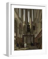 Tomb of Michiel De Ruyter in the Nieuwe Kerk, Amsterdam-Emanuel de Witte-Framed Art Print