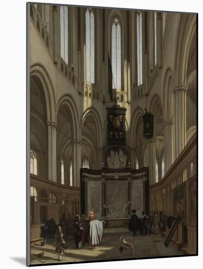 Tomb of Michiel De Ruyter in the Nieuwe Kerk, Amsterdam-Emanuel de Witte-Mounted Art Print