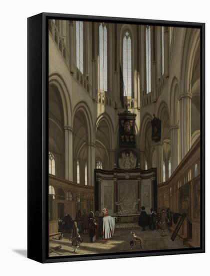 Tomb of Michiel De Ruyter in the Nieuwe Kerk, Amsterdam-Emanuel de Witte-Framed Stretched Canvas