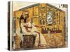 Tomb of Nefertari, Detail of Antechamber Frescoes, Queen Nefertari Playing Senet-null-Stretched Canvas