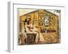 Tomb of Nefertari, Detail of Antechamber Frescoes, Queen Nefertari Playing Senet-null-Framed Giclee Print