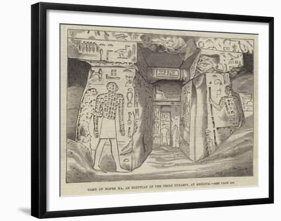 Tomb of Nofre Ma, an Egyptian of the Third Dynasty, at Meidoum-null-Framed Giclee Print