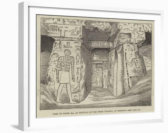 Tomb of Nofre Ma, an Egyptian of the Third Dynasty, at Meidoum-null-Framed Giclee Print