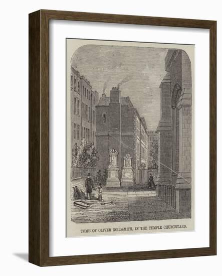 Tomb of Oliver Goldsmith, in the Temple Churchyard-null-Framed Giclee Print