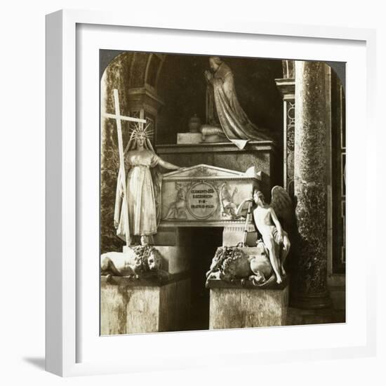 Tomb of Pope Clement XIII, St Peter's Basilica, Rome, Italy-Underwood & Underwood-Framed Photographic Print