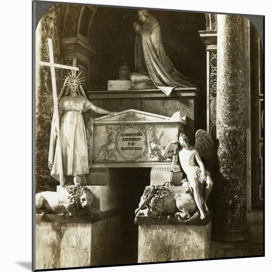 Tomb of Pope Clement XIII, St Peter's Basilica, Rome, Italy-Underwood & Underwood-Mounted Photographic Print