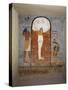 Tomb of Ramses I, Mural Painting of Ram-Head God, Osiris and Snake-Goddess Nesert-null-Stretched Canvas