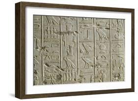 Tomb of Ramses II, Relief of Hieroglyphics Illustrating Litany of Ra from 19th Dynasty-null-Framed Giclee Print