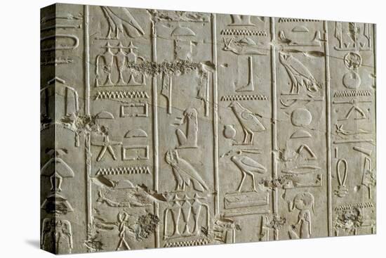 Tomb of Ramses II, Relief of Hieroglyphics Illustrating Litany of Ra from 19th Dynasty-null-Stretched Canvas