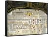 Tomb of Ramses VI, Mural Paintings of Ra in Solar Bark-null-Framed Stretched Canvas