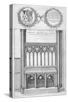 Tomb of Roger Niger, Bishop of London, in Old St Paul's Cathedral, 1656-Wenceslaus Hollar-Stretched Canvas