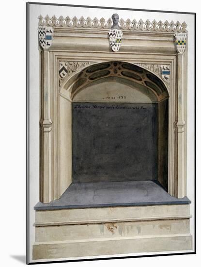 Tomb of Sir Thomas More in Chelsea Old Church, London, C1800-null-Mounted Giclee Print