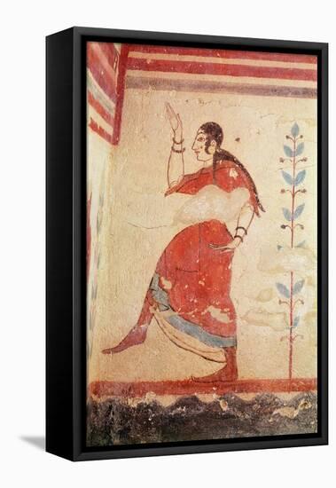 Tomb of the Acrobats, Detail of a Dancer-Etruscan-Framed Stretched Canvas