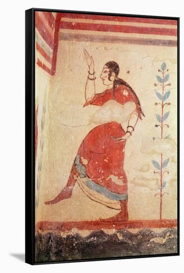 Tomb of the Acrobats, Detail of a Dancer-Etruscan-Framed Stretched Canvas