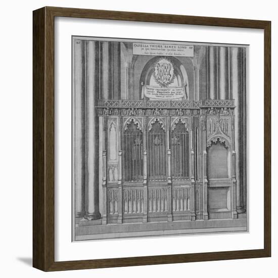 Tomb of Thomas Kemp in Old St Paul's Cathedral, City of London, 1656-Wenceslaus Hollar-Framed Giclee Print