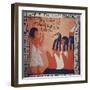 Tomb Painting Depicting the Departed before Osiris, Isis, and Thoth (Fresco)-Egyptian 2nd Dynasty-Framed Giclee Print