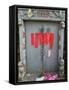 Tomb Stone with Red Strips at Qingming Festival, China-Keren Su-Framed Stretched Canvas